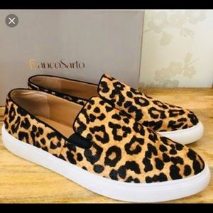 Franco Sarto Leopard Calf Hair Sneakers